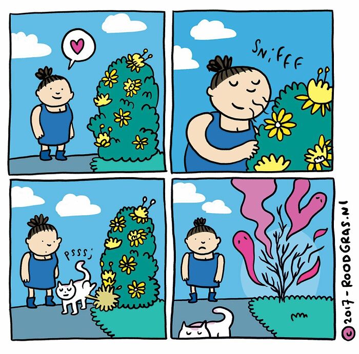 Dutch Illustrator Creates Feel Good Cat Comics That Show The Sweet Little Adventures Of Everyday Life (26 New Pics)