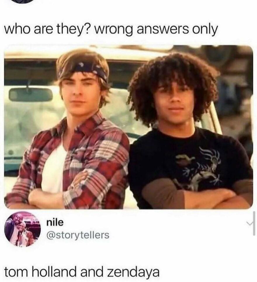 Funny meme guessing wrong celebrity identities