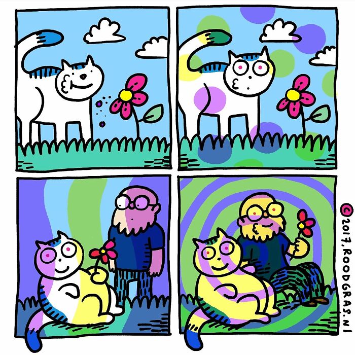 Dutch Illustrator Creates Feel Good Cat Comics That Show The Sweet Little Adventures Of Everyday Life (26 New Pics)