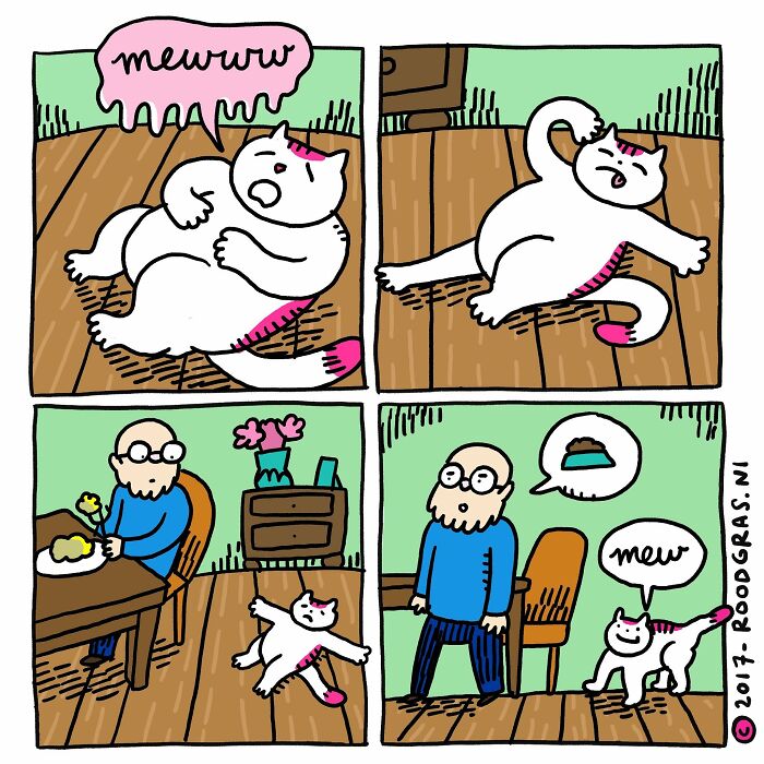 Dutch Illustrator Creates Feel Good Cat Comics That Show The Sweet Little Adventures Of Everyday Life (26 New Pics)