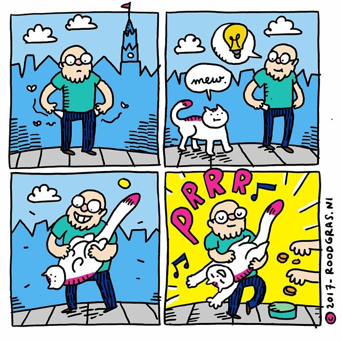 Dutch Illustrator Creates Feel Good Cat Comics That Show The Sweet Little Adventures Of Everyday Life (26 New Pics)