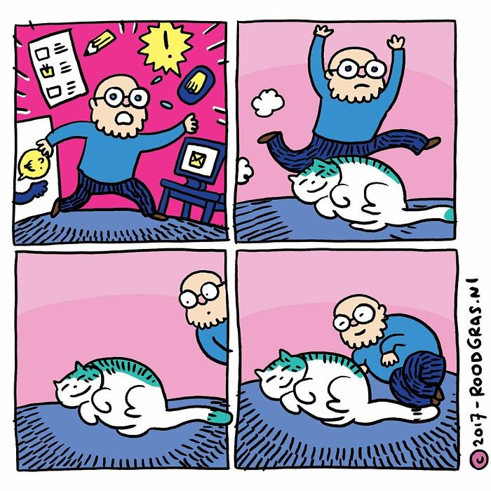 Dutch Illustrator Creates Feel Good Cat Comics That Show The Sweet Little Adventures Of Everyday Life (26 New Pics)