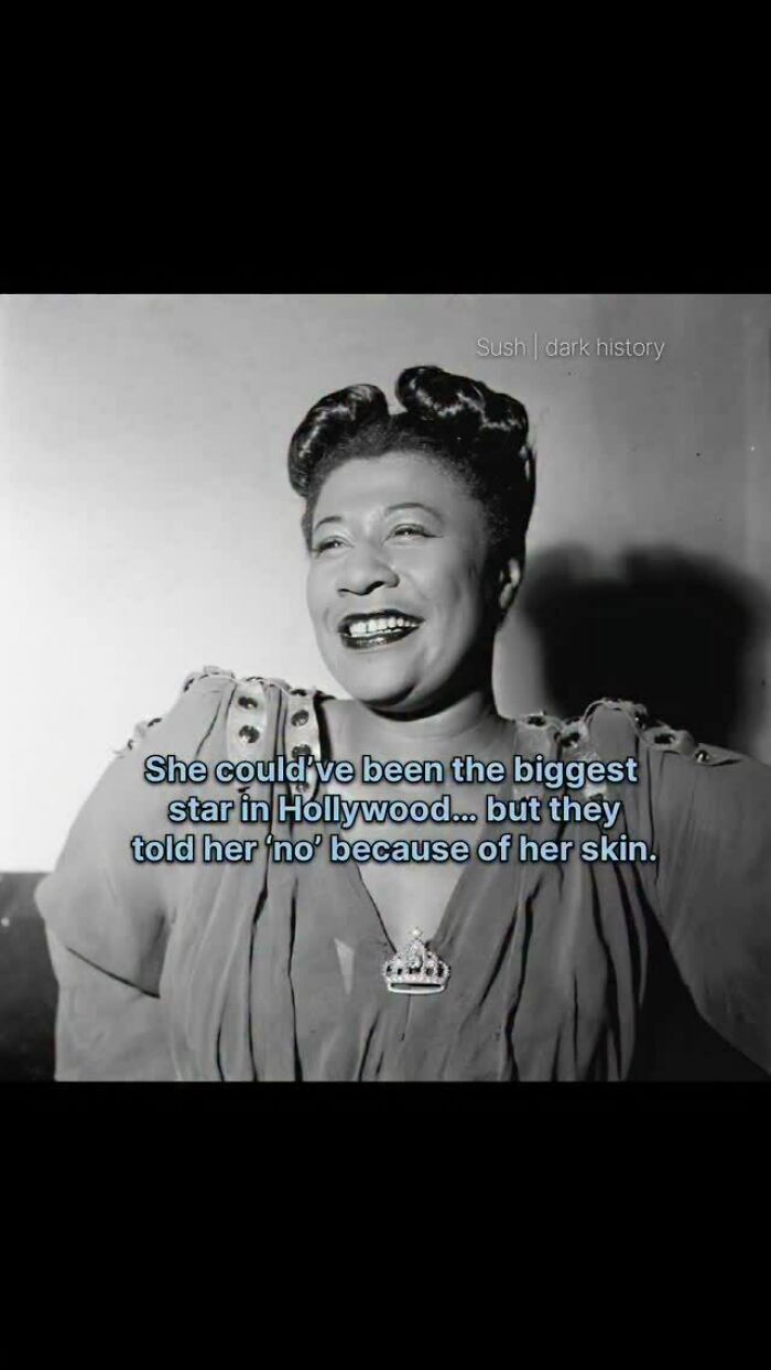 Black and white photo of a woman denied Hollywood stardom due to her skin color, historical facts image