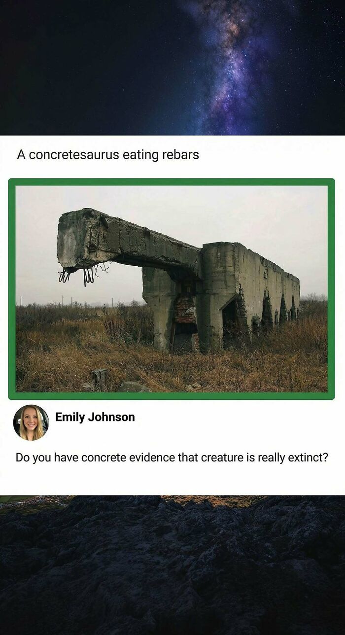 Clever comment about concretesaurus in savage comments collection