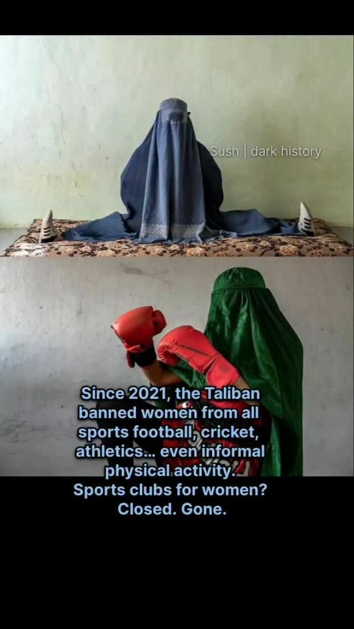 Taliban ban on women participating in sports and physical activities since 2021