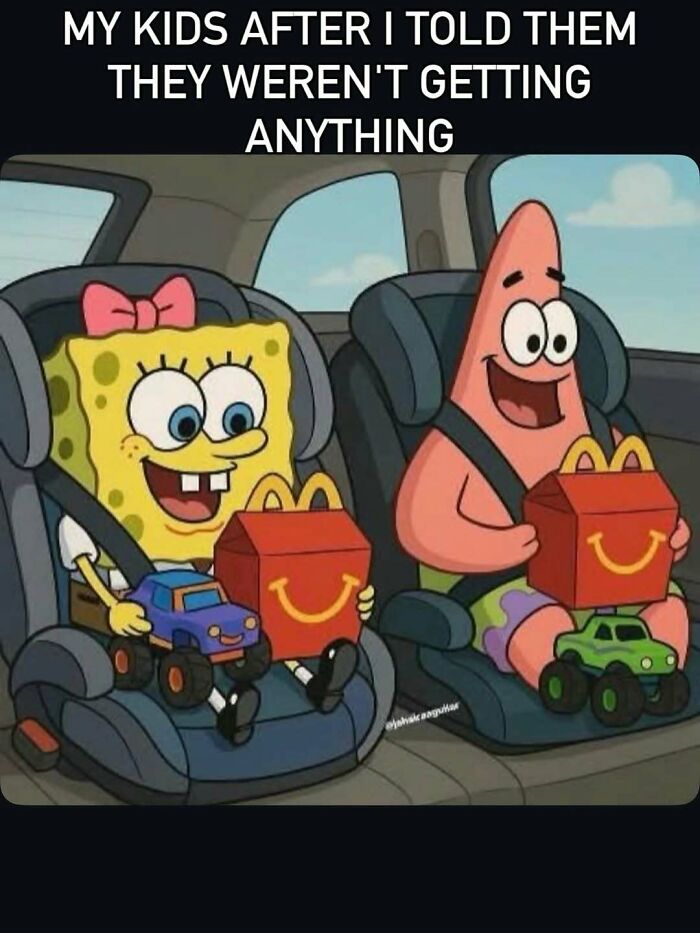 Cartoon kids happy after being told they get nothing
