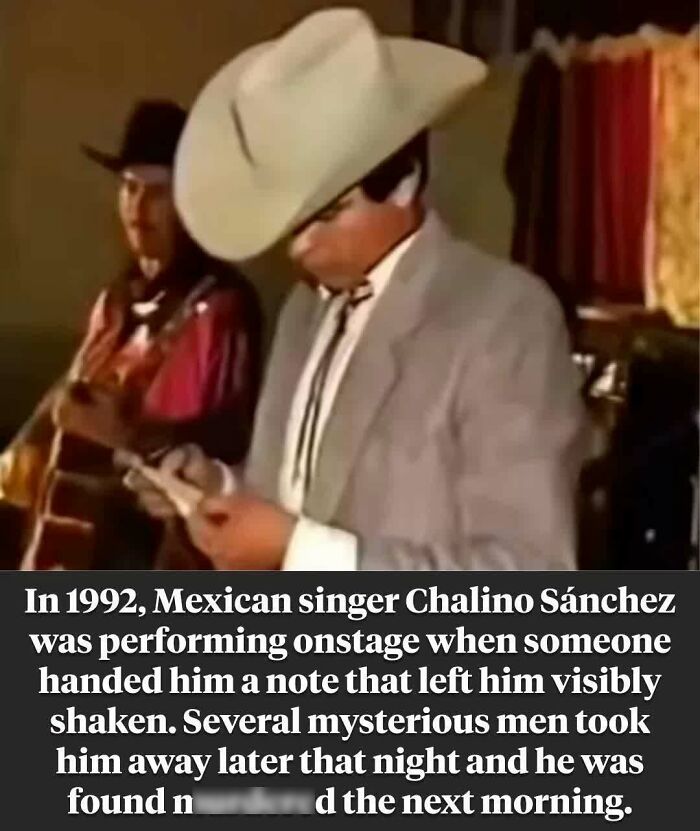 Mexican singer Chalino Sánchez shaken by note before mysterious disappearance