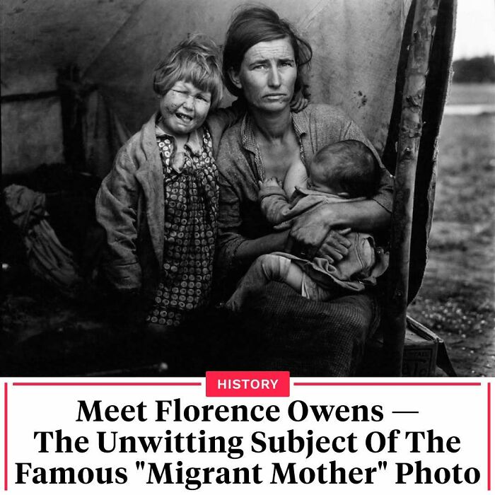 Historic photo of Florence Owens, subject of famous migrant mother history image