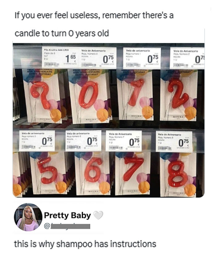 Birthday candles including zero in savage and clever comments post