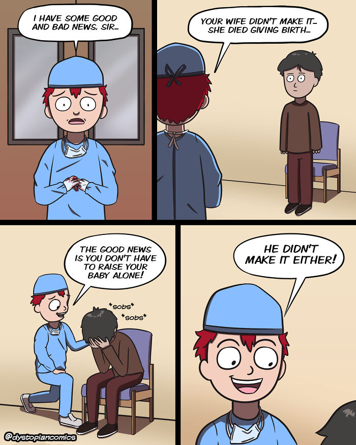 Dark Dystopia: 40 Dark Humor Comics Made By This Artist
