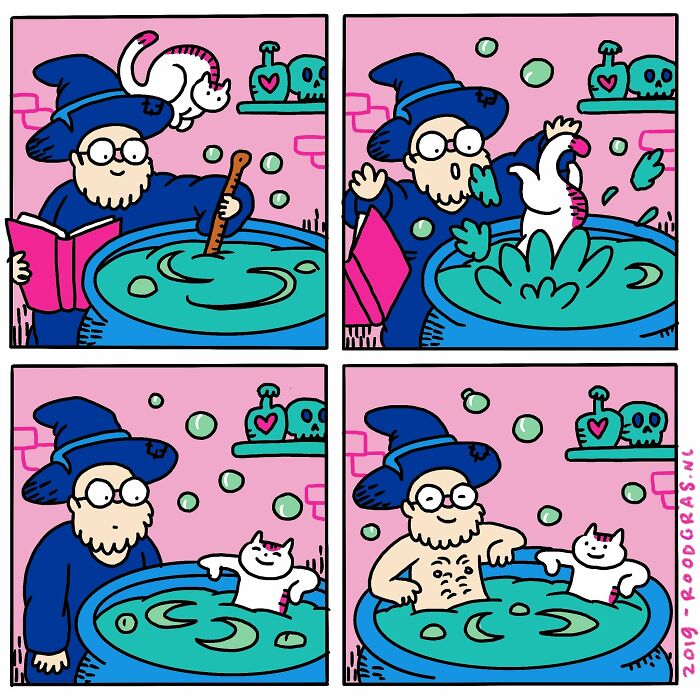 Dutch Illustrator Creates Feel Good Cat Comics That Show The Sweet Little Adventures Of Everyday Life (26 New Pics)