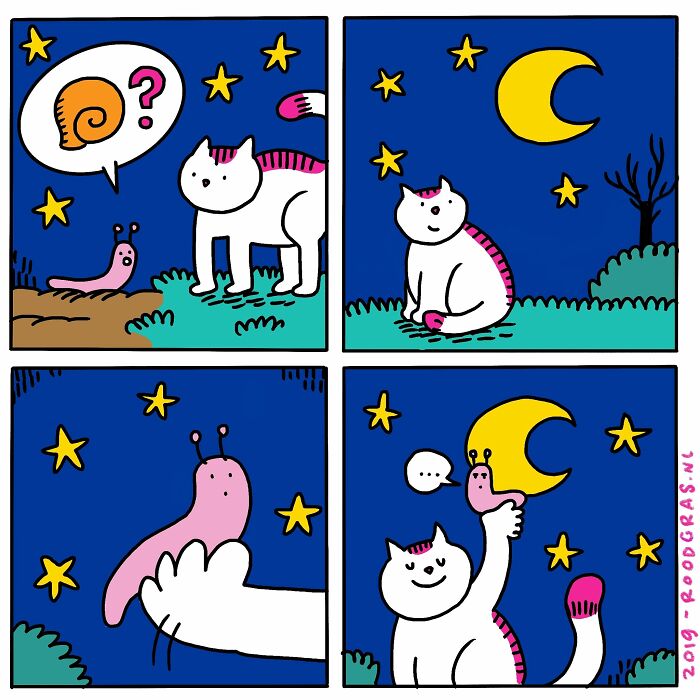 Dutch Illustrator Creates Feel Good Cat Comics That Show The Sweet Little Adventures Of Everyday Life (26 New Pics)