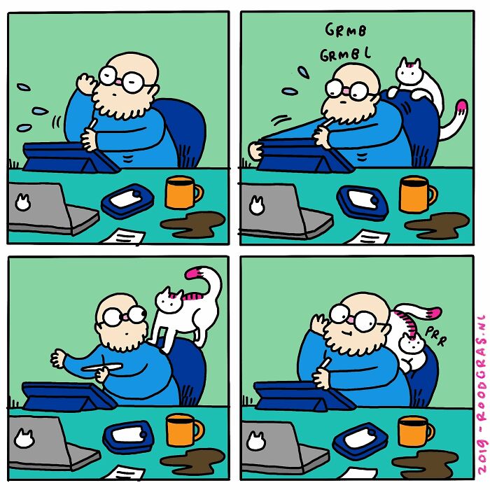 Dutch Illustrator Creates Feel Good Cat Comics That Show The Sweet Little Adventures Of Everyday Life (26 New Pics)