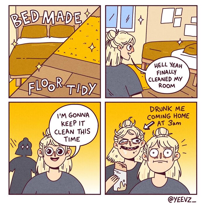 This Artist Turns Overthinking, Awkward Moments, And Everyday Chaos Into Comics That Feel Way Too Real (30 Pics)