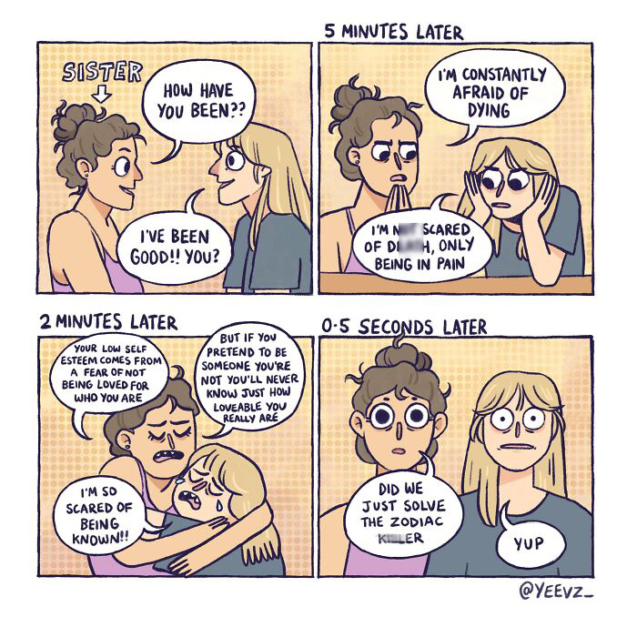 This Artist Turns Overthinking, Awkward Moments, And Everyday Chaos Into Comics That Feel Way Too Real (30 Pics)