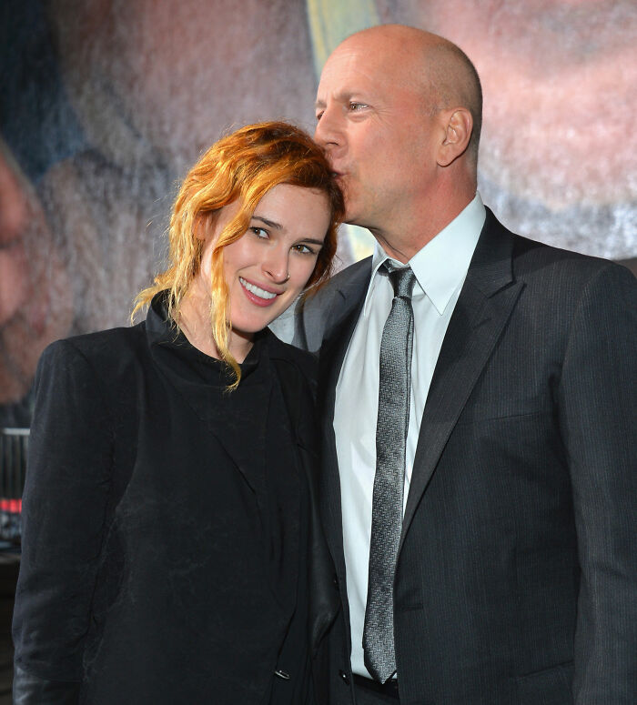 Bruce Willis kisses Rumer Willis' forehead, revealing an unexpected silver lining to his dementia battle.