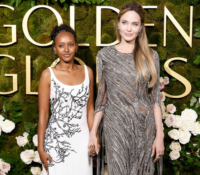 Angelina Jolie e Zahara no evento do Globo de Ouro Angelina Jolie e Zahara no evento do Globo de Ouro