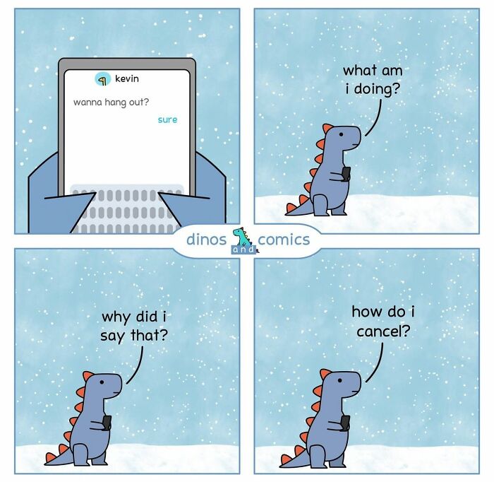 These Dinosaur Comics Turn Anxiety, Friendship, And Everyday Feelings Into Gentle Humor