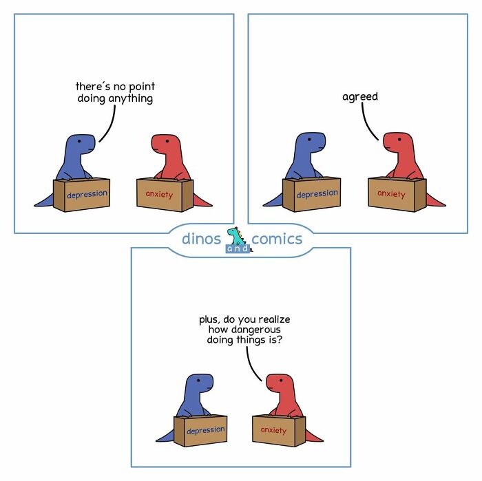 These Dinosaur Comics Turn Anxiety, Friendship, And Everyday Feelings Into Gentle Humor