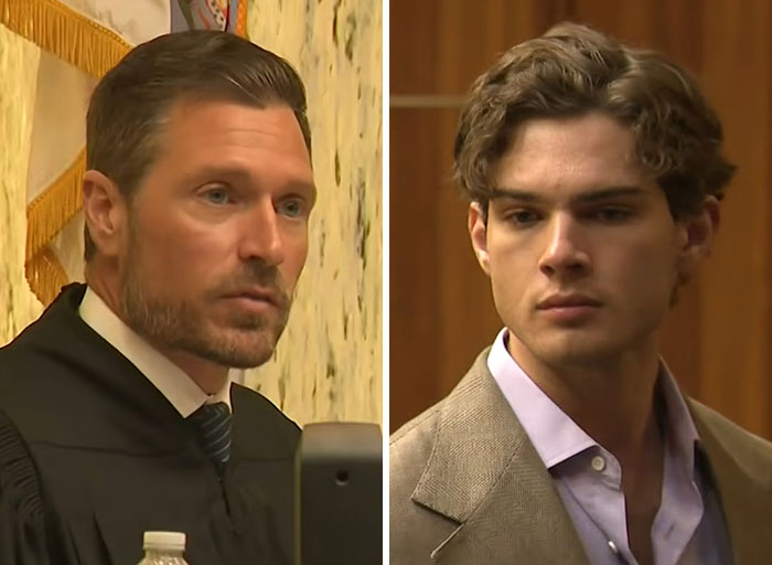 Miami-Dade court judge and looksmaxxing influencer Clavicular in courtroom