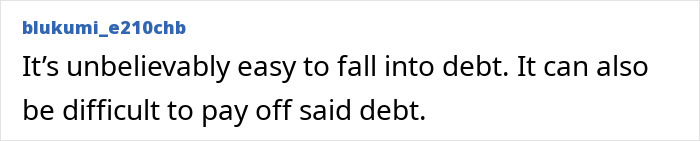 Easy to fall into debt and hard to pay off adult problems