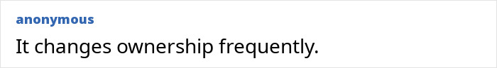 Frequent changes in restaurant ownership as a red flag