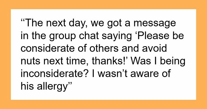 Potluck Dinner Gets Awkward After Dude Gets Mad Nobody Knew About His Food Allergy