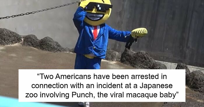 American Tourists Put Behind Bars For Entering Punch The Monkey’s Enclosure Wearing Emoji Costumes
