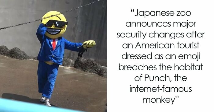 American Tourists Put Behind Bars For Entering Punch The Monkey’s Enclosure Wearing Emoji Costumes