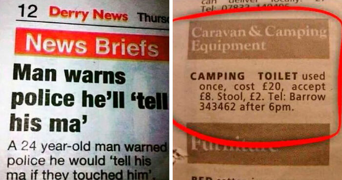 74 Funny Newspaper Headlines That Make You Wonder If The World Is Going Mad