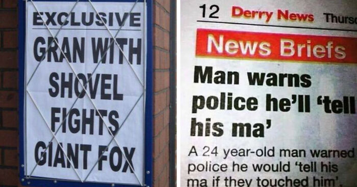 74 Hilarious Newspaper Headlines That Report Very “Important” News