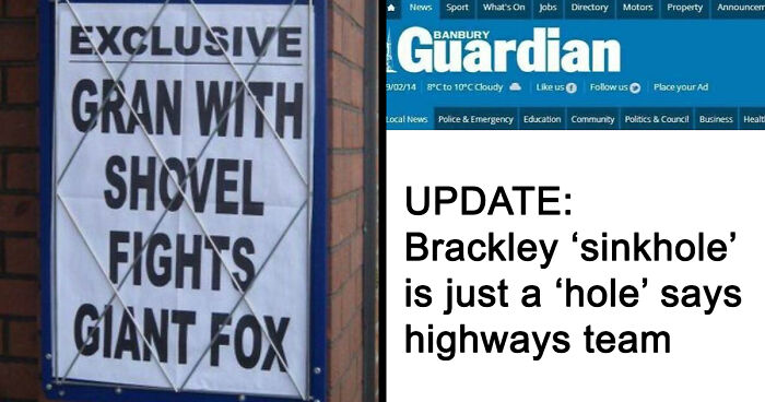 74 Hilarious Newspaper Headlines That Report Very “Important” News