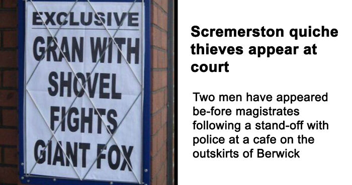 74 Hilarious Newspaper Headlines That Report Very “Important” News