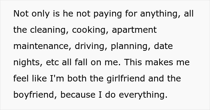Guy Treats GF As A Free Maid And Won't Pay Rent As He "Funded" The Relationship Before Guy Treats GF As A Free Maid And Won't Pay Rent As He "Funded" The Relationship Before