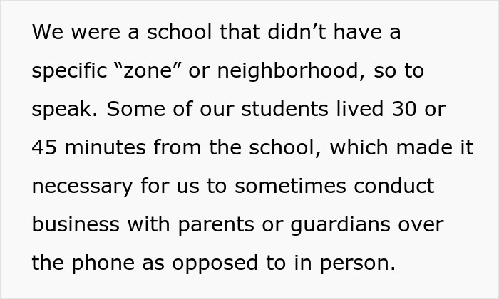 A text screenshot of a school's policy on distant students and communication, relevant to a cathartic story about an entitled mom. A text screenshot of a school's policy on distant students and communication, relevant to a cathartic story about an entitled mom.