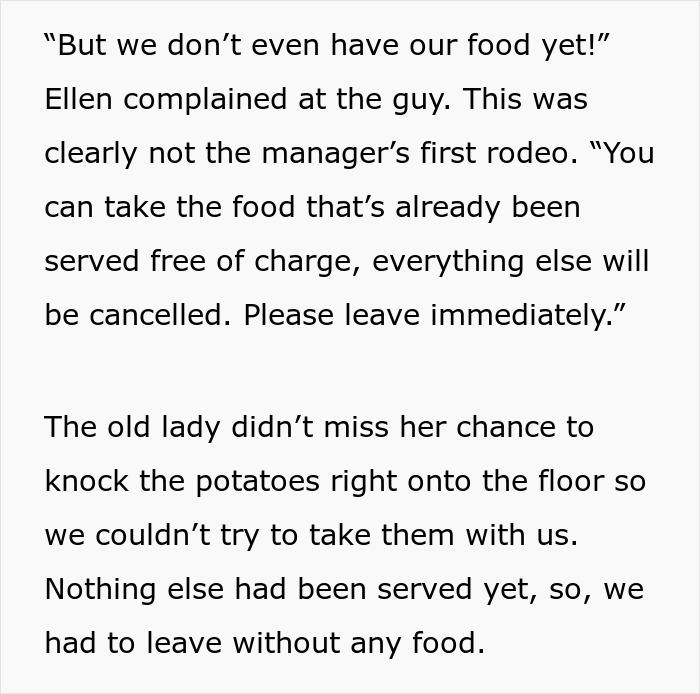 Fiancée complains about food as restaurant manager asks to leave Fiancée complains about food as restaurant manager asks to leave