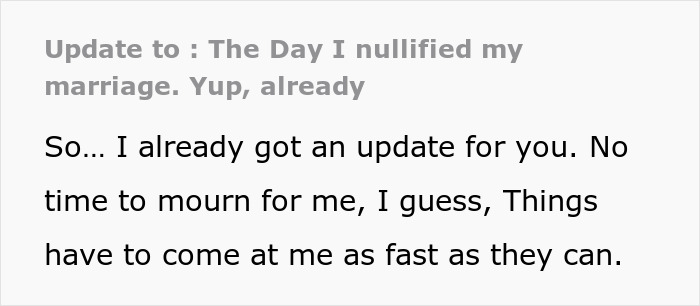 Text update about nullifying marriage after toxic MIL incident Text update about nullifying marriage after toxic MIL incident