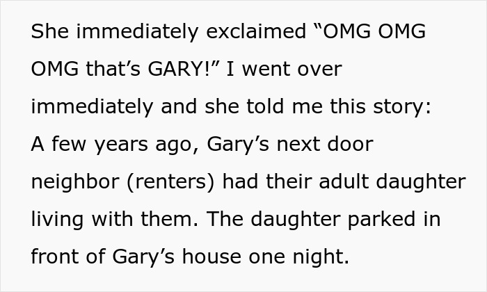 Neighbor Nicole reveals backstory of nightmare neighbor Gary and his past conflicts