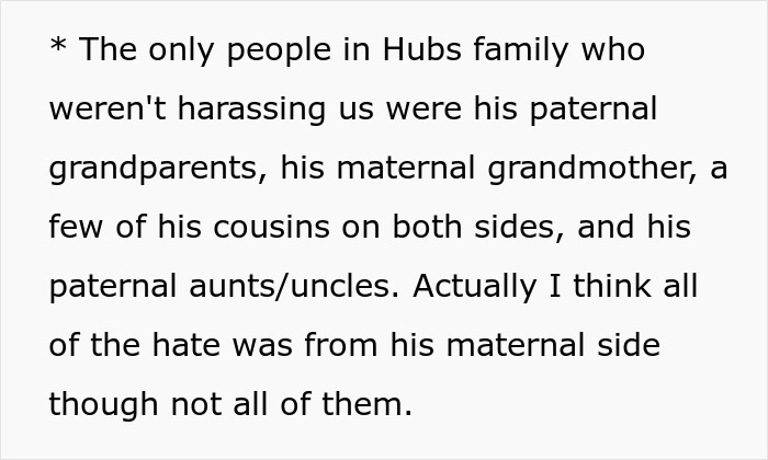 Some family members not harassing amid family feud caused by ruined pasta incident