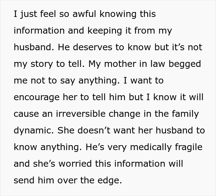 Woman Horrified After Learning Sneaky MIL's 30-Year Secret, Can&rsquo;t Believe Husband Is An Affair Kid