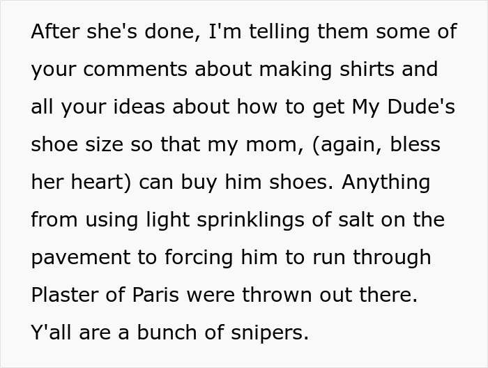 Funny text about neighbor running stalker, making shirts, and getting shoe size ideas. Funny text about neighbor running stalker, making shirts, and getting shoe size ideas.