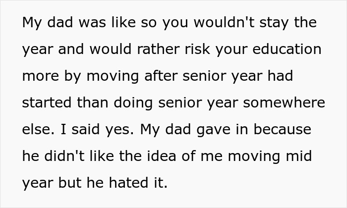 Teen discusses impact of moving after senior year on education and family relationships