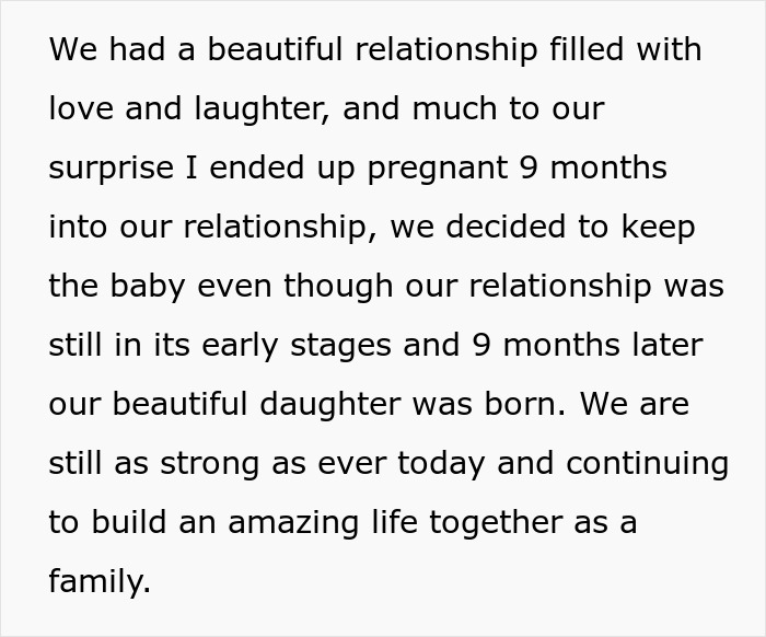 Pregnant early in relationship and building family together