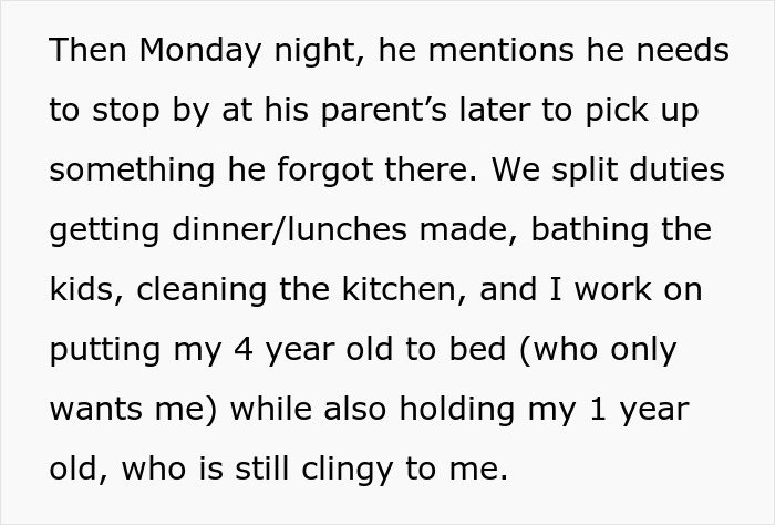 Text describing shared duties and caring for clingy 1 year old Text describing shared duties and caring for clingy 1 year old
