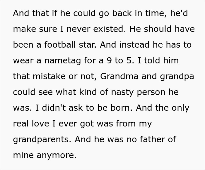 Son reflects on toxic father and love from grandparents after childhood a***e