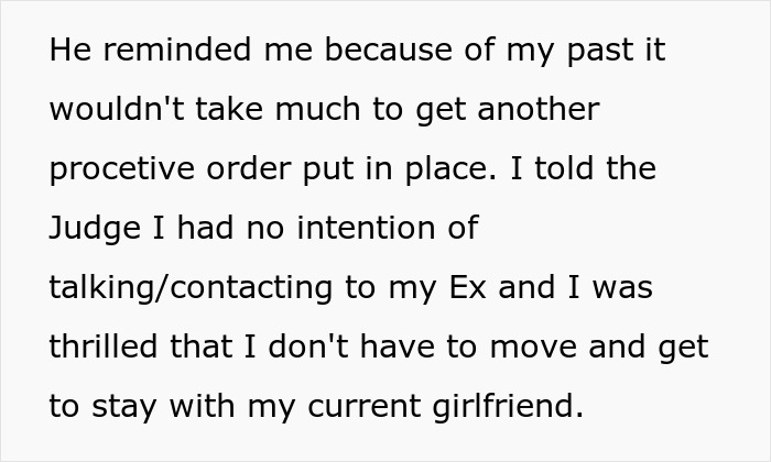 Ex-Wife Enforces Old Restraining Order After Moving Into Guy's Building, Puts His Home At Risk
