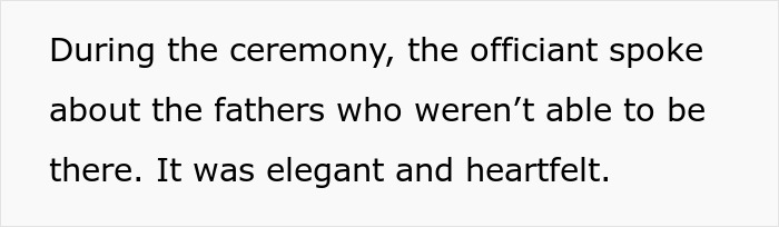 Officiant speaks about fathers missing from wedding ceremony, heartfelt tribute during wedding