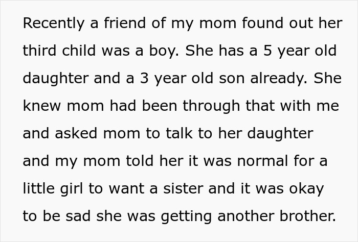 Lonely 16YO Wants A Brother As He Has 5 Sisters, Parents Who Enforced Gender Roles Shame Him For It