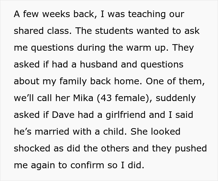 English Teacher Tells Students Her Coworker Has A Wife And Child, Learns Why He Kept It A Secret