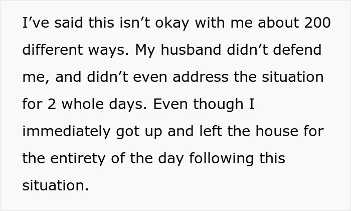 Woman upset husband didn&rsquo;t defend her or address friends&rsquo; bullying for two days